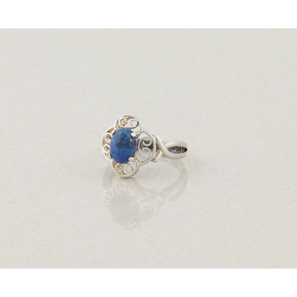 Sterling Silver Lapis Lazuli Ring Size 6 1/4 - Picture 5 of 7